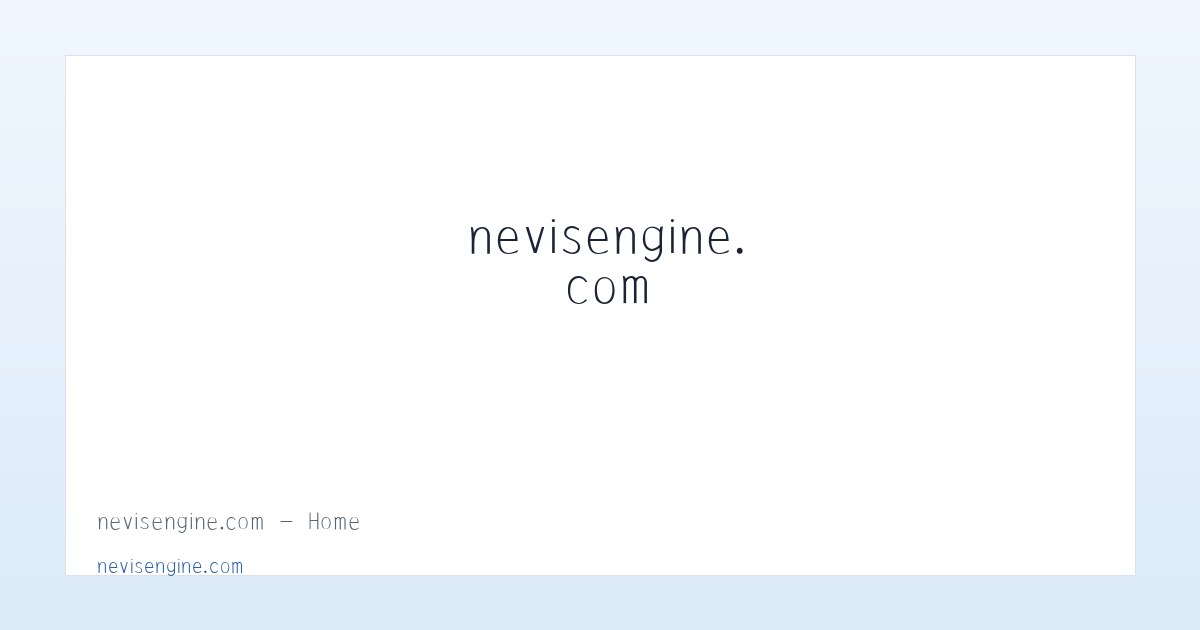 nevisengine.com - Home 主图